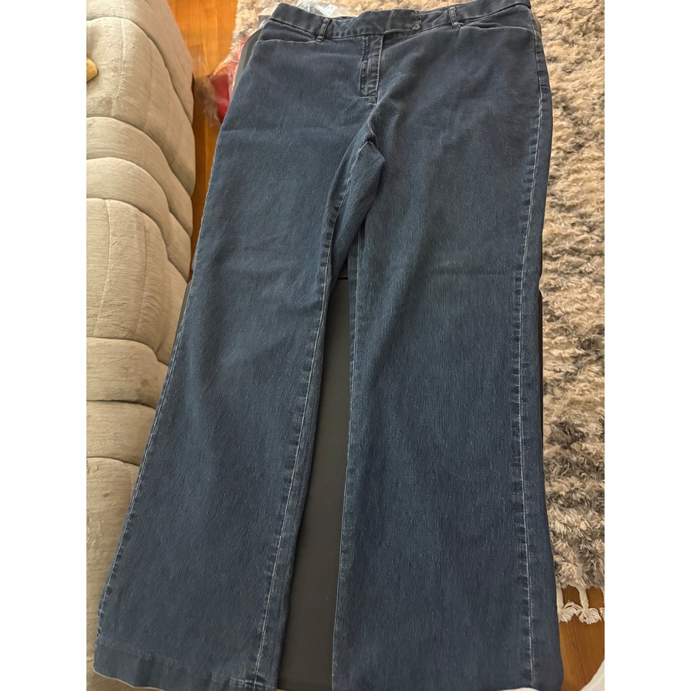 Coldwater Creek Women Dark Wash Bootcut Denim Jeans Size 14 Stretch H26320